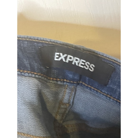 Express Boot high Rise Front Seam Ankle Split Denim 2S/2C - Picture 5 of 10